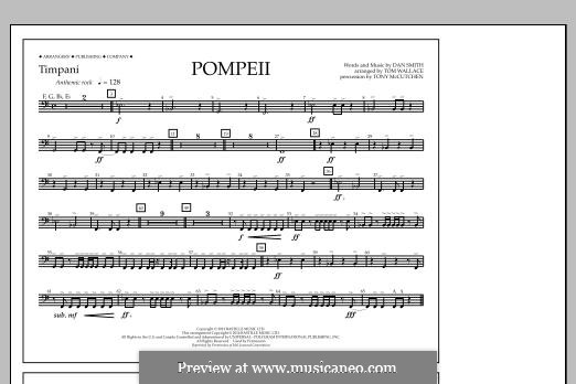 Pompeii (arr. Tom Wallace): Peça para Timpano by Daniel Campbell Smith