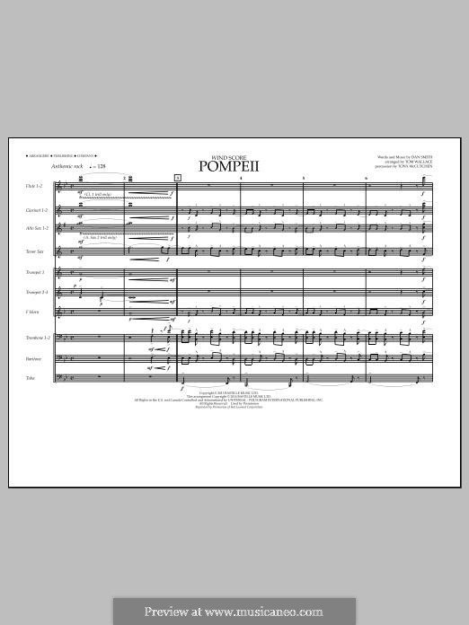 Pompeii (arr. Tom Wallace): Wind Score by Daniel Campbell Smith
