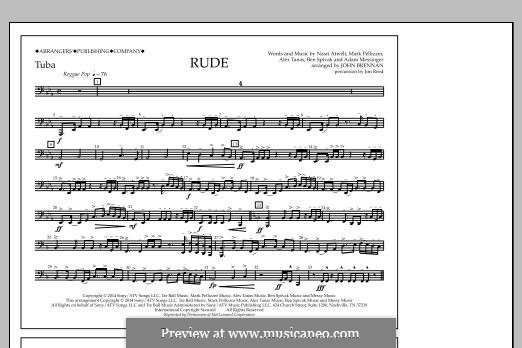Marching Band version: Tuba, partes by Adam Messinger, Nasri Atweh, Mark Pellizzer, Alex Tanas, Ben Spivak