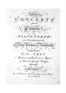 Six Concertos for Strings and Keyboard, Op.11: violino parte I by Carl Friedrich Abel