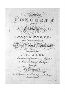 Six Concertos for Strings and Keyboard, Op.11: violino parte II by Carl Friedrich Abel