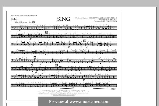 Sing (arr. Tom Wallace): Tuba, partes by Ed Sheeran, Pharrell Williams