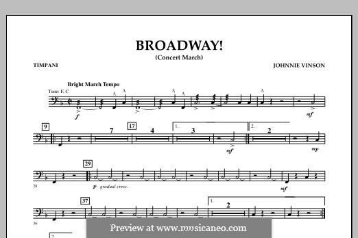 Broadway!: Peça para Timpano by Johnnie Vinson