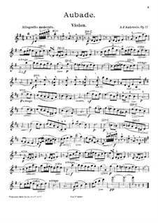 Aubade, Op.17: Parte de solo by Alfredo D'Ambrosio