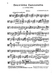 Canzonetta No.2, Op.28: parte viola by Alfredo D'Ambrosio