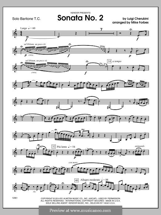 Sonata No.2: For baritone and piano – Solo Baritone T.C. part by Luigi Cherubini