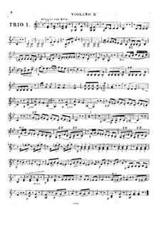 Six Trios for Two Violins and Viola (or Cello), Op.4: violino parte II by Antonio Bartolomeo Bruni