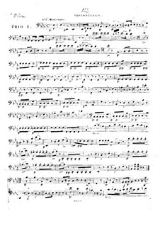 Six Trios for Two Violins and Viola, Op.34: Trios No 1-3 - violoncelo parte by Antonio Bartolomeo Bruni