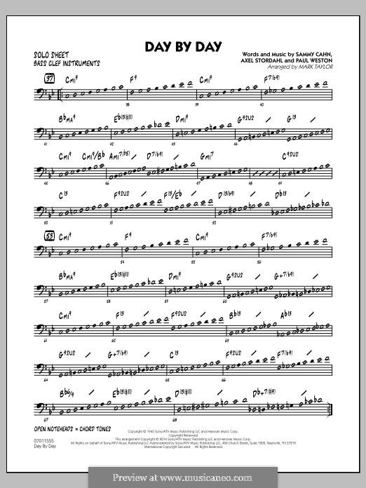 Day By Day (Frank Sinatra): Bass Clef Solo Sheet part by Axel Stordahl, Paul Weston