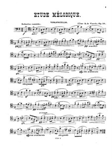 Melodic Etude for Cello and Piano, Op.54: Parte de solo by Cesar Casella