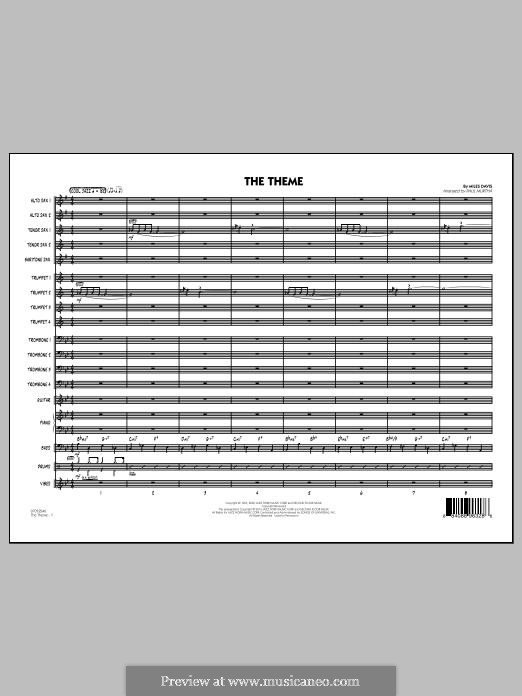 The Theme: partitura completa by Miles Davis