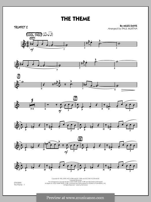 The Theme: Trumpet 2 part by Miles Davis