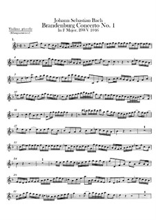 Brandenburg Concerto No.1 in F Major, BWV 1046: Violino piccolo parts by Johann Sebastian Bach