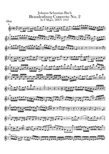 Brandenburg Concerto No.2 in F Major, BWV 1047: parte Oboe by Johann Sebastian Bach