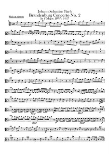 Brandenburg Concerto No.2 in F Major, BWV 1047: parte viola by Johann Sebastian Bach