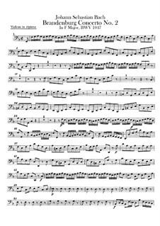 Brandenburg Concerto No.2 in F Major, BWV 1047: parte violinos by Johann Sebastian Bach