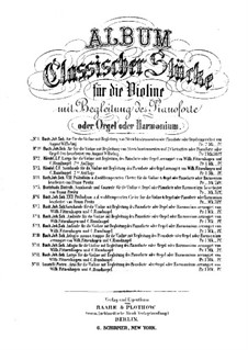 Aria: Version for strings and piano (or organ) by Johann Sebastian Bach