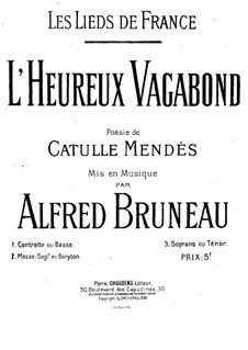 Les lieds de France: No.5 L'heureux Vagabond by Alfred Bruneau