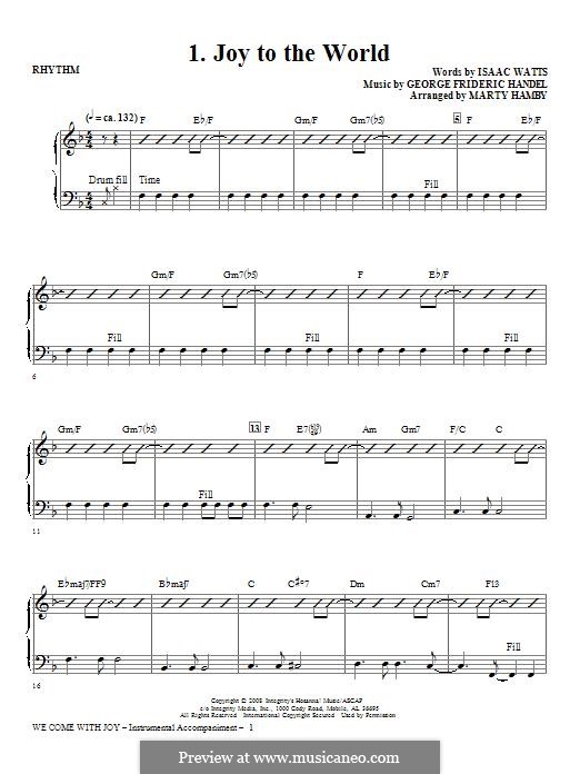 We Come with Joy Orchestration: Rhythm part by Georg Friedrich Händel