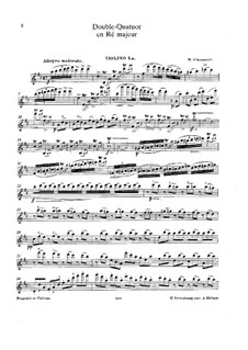 Double Quartet in D Major: partes by Nikolay Afanasyev