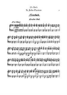 St John Passion, BWV 245: parte cravo by Johann Sebastian Bach