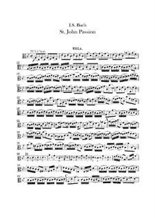 St John Passion, BWV 245: parte viola by Johann Sebastian Bach