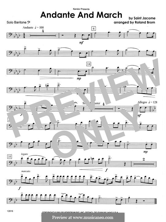 Andante and March: Solo Baritone B.C. part by Saint Jacome