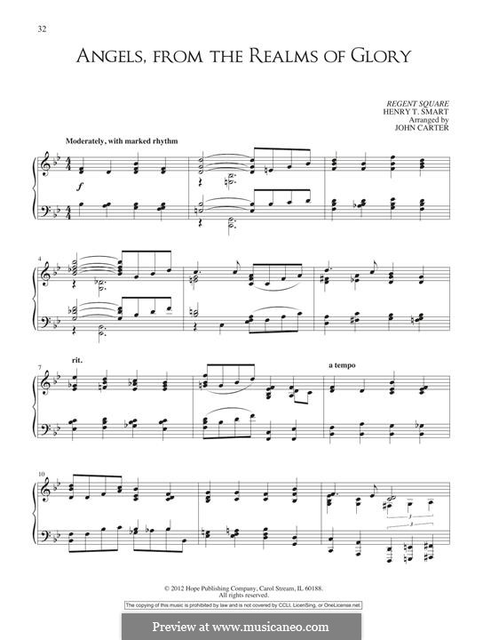 Angels, from the Realms of Glory: Para Piano by Henry Smart
