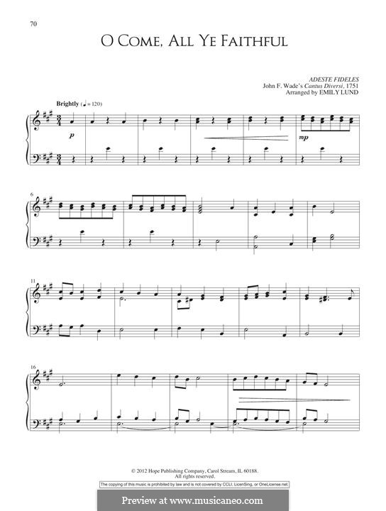 Piano version: para um único musico (Editado por H. Bulow) by John Francis Wade