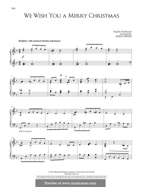 We Wish You a Merry Christmas, for Piano: para um único musico (Editado por H. Bulow) by folklore