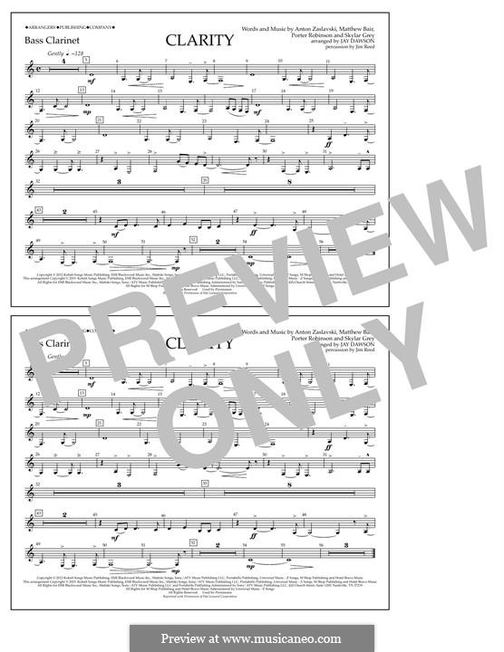Clarity (Zedd): Parte de clarinete baixo by Holly Brook Hafermann, Anton Zaslavski, Matthew Bair, Porter Robinson