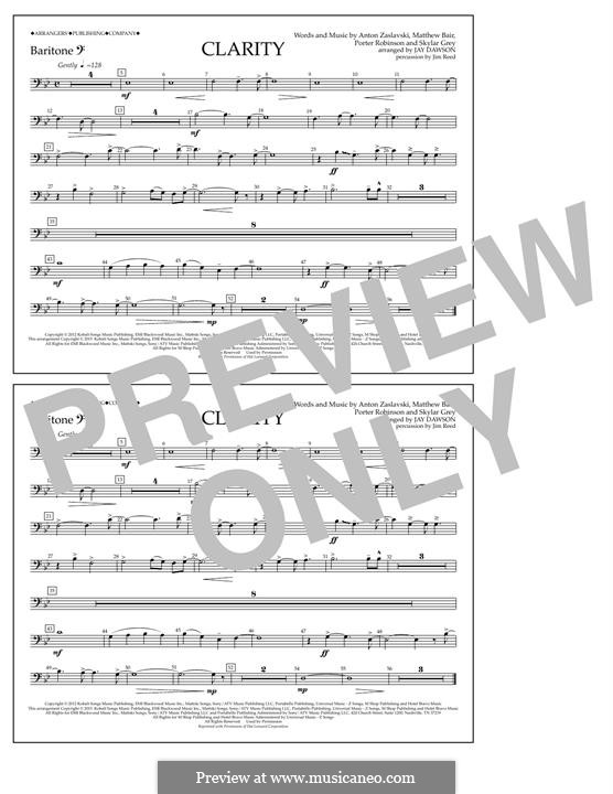 Clarity (Zedd): Baritone B.C. part by Holly Brook Hafermann, Anton Zaslavski, Matthew Bair, Porter Robinson