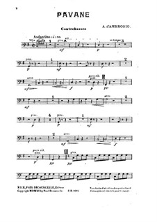 Pavane for String Orchestra: Parte contrabaixo by Alfredo D'Ambrosio