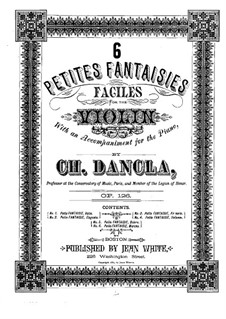 Six petites fantaisies faciles for Violin and Piano, Op.126: parte piano by Charles Dancla