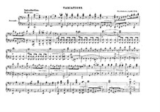 Variations on an Original Theme, D.603/968a Op.82 No.2: para piano de quadro mãos by Franz Schubert