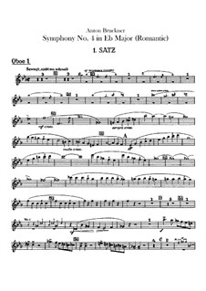 Symphony No.4 in E Flat Major 'Romantic', WAB 104: parte de oboes by Anton Bruckner