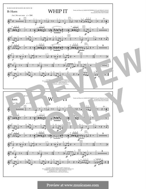 Whip It (Devo): Bb Horn part by Gerald Casale, Mark Mothersbaugh
