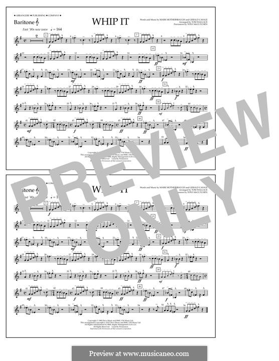 Whip It (Devo): Baritone T.C. part by Gerald Casale, Mark Mothersbaugh