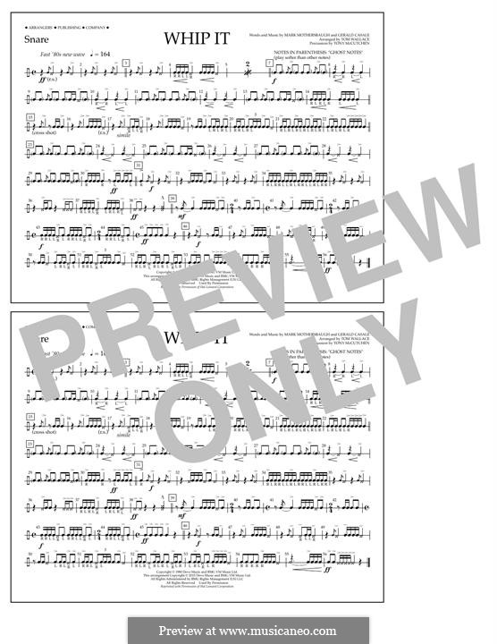 Whip It (Devo): Snare part by Gerald Casale, Mark Mothersbaugh