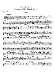 Symphony No.5 in B Flat Major, WAB 105: parte de oboes by Anton Bruckner