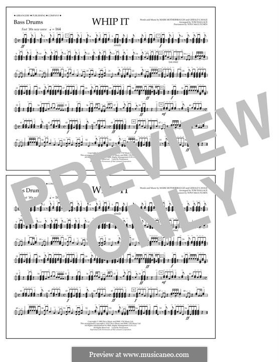 Whip It (Devo): Bass Drums part by Gerald Casale, Mark Mothersbaugh