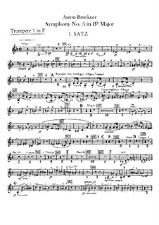 Symphony No.5 in B Flat Major, WAB 105: parte trompetas by Anton Bruckner