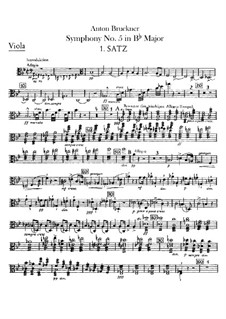 Symphony No.5 in B Flat Major, WAB 105: parte viola by Anton Bruckner