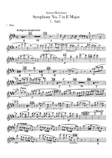 Symphony No.7 in E Major, WAB 107: parte de flautas by Anton Bruckner