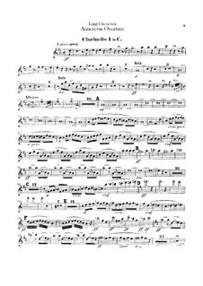 Anacreon, ou L’amour fugitif: Overture – Clarinets I-II Parts by Luigi Cherubini