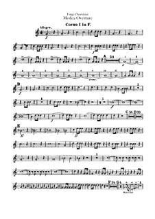 Medea: Overture – French Horns I-IV Parts by Luigi Cherubini