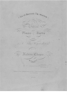 Variations on Theme 'Là ci darem la mano' from 'Don Giovanni' by Mozart, Op.2: parte viola by Frédéric Chopin