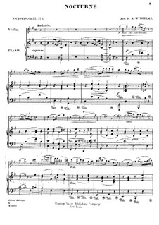 Nocturnes, Op.37: No 1 , para violino e piano by Frédéric Chopin