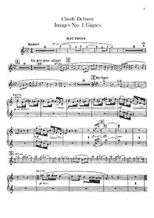 Set III, No.1 Gigues, L.122: Oboes e coral ingleses by Claude Debussy