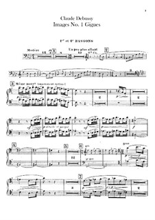 Set III, No.1 Gigues, L.122: parte fagotes by Claude Debussy